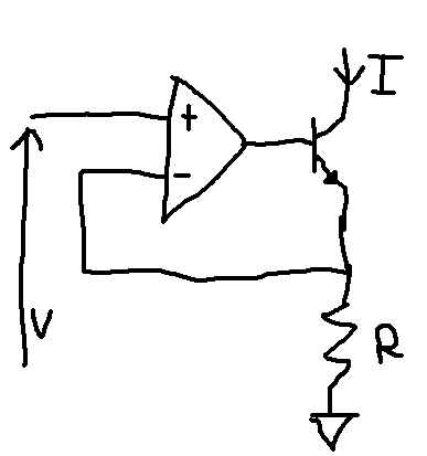 My expertly drawn constant current sink